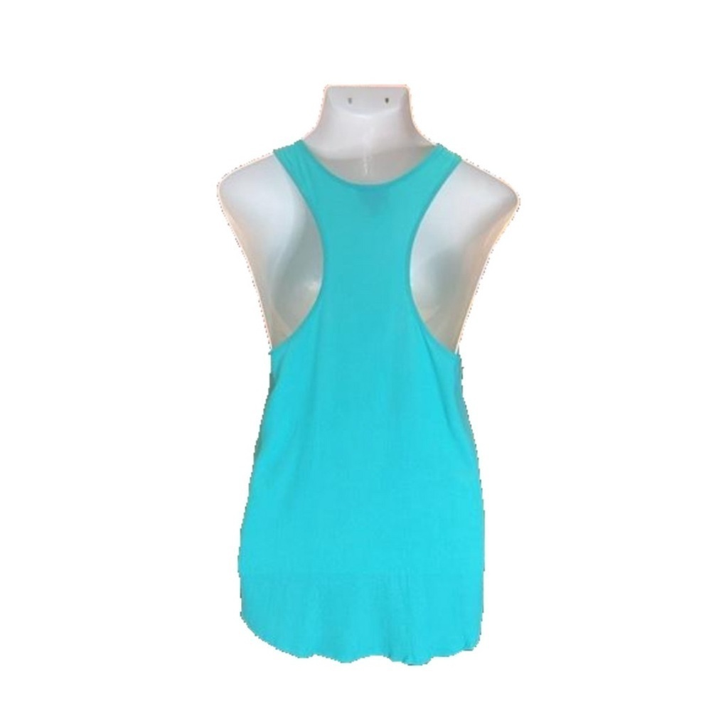 PRABAL GURUNG Green Long Tank Top w/ Pink Stripe on faux Pocket Size M, NWT! - Picture 6 of 10